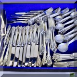 S01. Wallace Grand Baroque sterling silver flatware set.